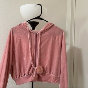 Pink Hooded Zip-Up Jacket